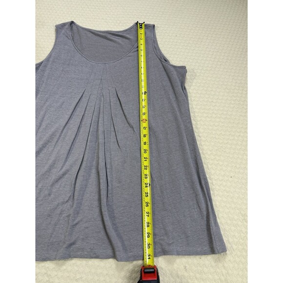 EILEEN FISHER Linen Sleeveless Tunic Top Scoop Neck Lagenlook Taupe Size 1x - Picture 9 of 9